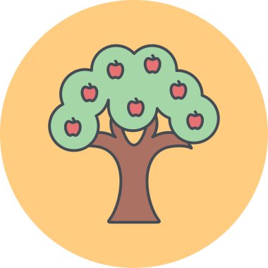 Ağaç simgesinin vektör illüstrasyonu