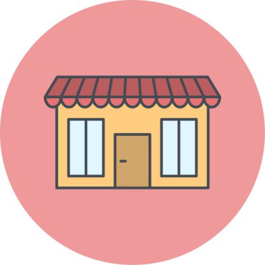 Dükkan. Web simgesi basit illüstrasyon