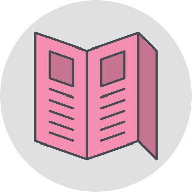 Kitap. Web simgesi basit illüstrasyon