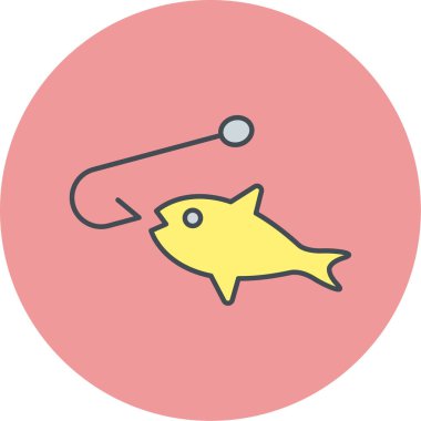 Balık. Web simgesi basit illüstrasyon