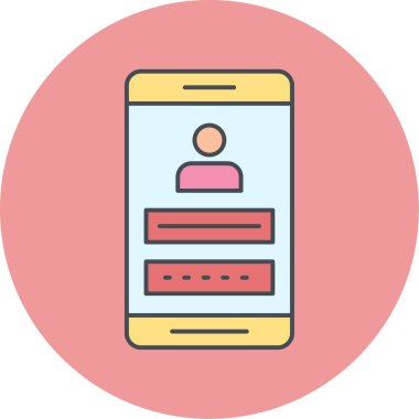 mobil uygulama vektörü simgesi modern basit tasarım