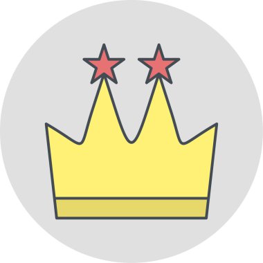 Taç simgesi, vektör illüstrasyonu. düz tasarım biçimi