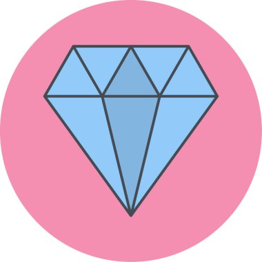 Elmas simgesi vektör illüstrasyonu