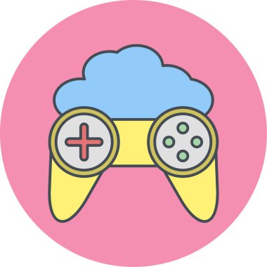 Bir oyun çubuğu simge vektör çizim