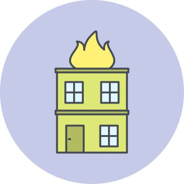 Bir ateş simgesinin vektör illüstrasyonu