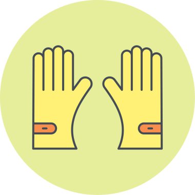 Eldiven simgesinin vektör çizimi