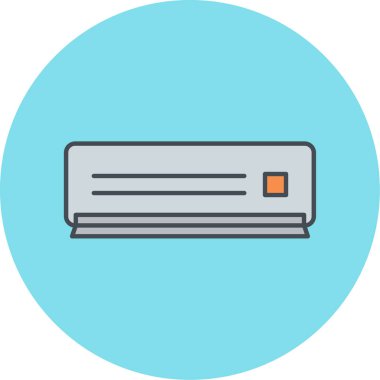 Klima ikonu. Web için fan vektör sembolü ve bonus simgelerinin basit çizimi