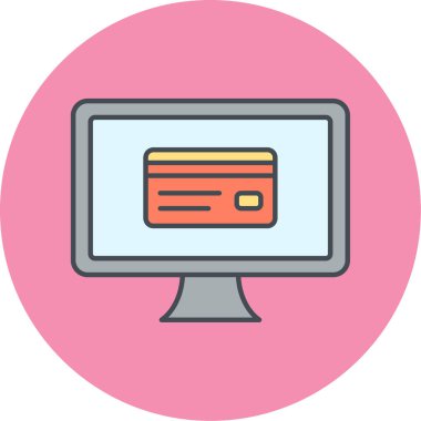 online bankacılık vektör simgesi modern basit tasarım