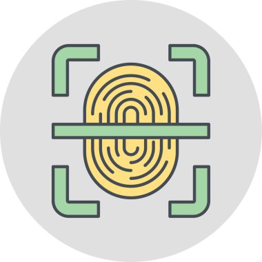 modada izole edilmiş arka planda parmak izi simgesi