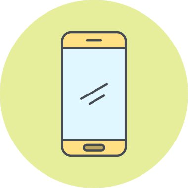 Moda biçimi izole edilmiş arka planda cep telefonu simgesi