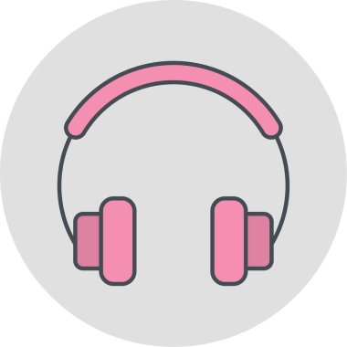 kulaklık simgesi vektör illüstrasyonu