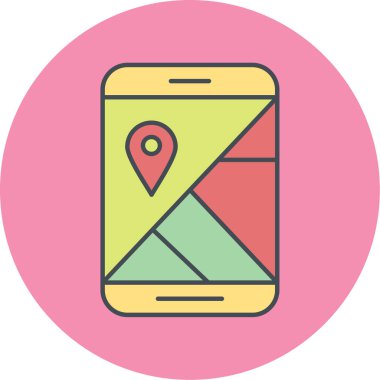 Cep telefonu simgesi, vektör illüstrasyonu