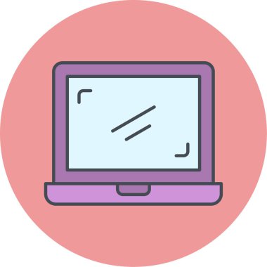 laptop vektör simgesi modern basit illüstrasyon