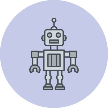 Robot simgesi, vektör çizimi