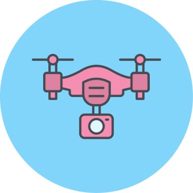 Drone simgesinin vektör illüstrasyonu