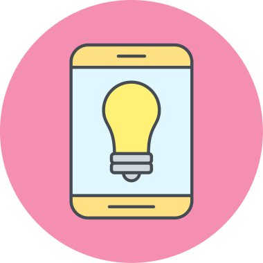 Cep telefonu. Web simgesi basit illüstrasyon