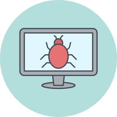 Virüs modern simge vektör illüstrasyonu