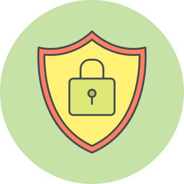 kalkan modern simge vektör illüstrasyonu