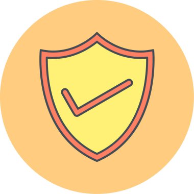 kalkan modern simge vektör illüstrasyonu