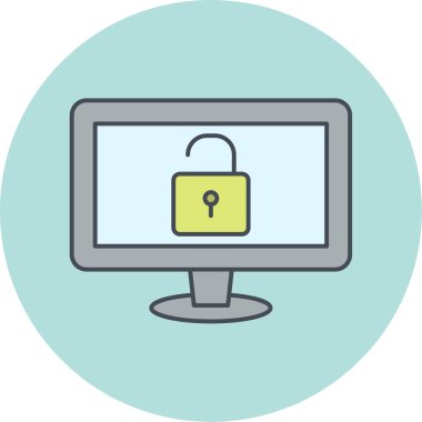 Modern simge vektör illüstrasyonunu izle