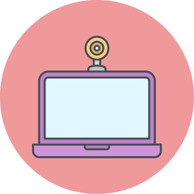 laptop modern simge vektör illüstrasyonu