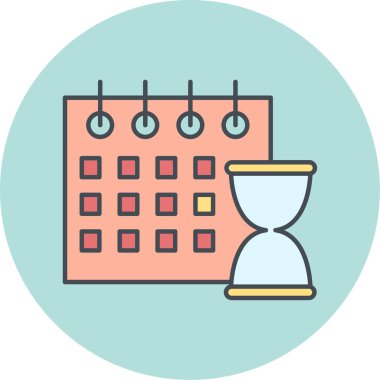 Takvim simgesi vektör illüstrasyonu