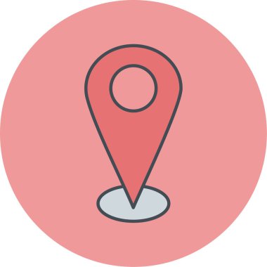 konum simgesi, vektör çizimi