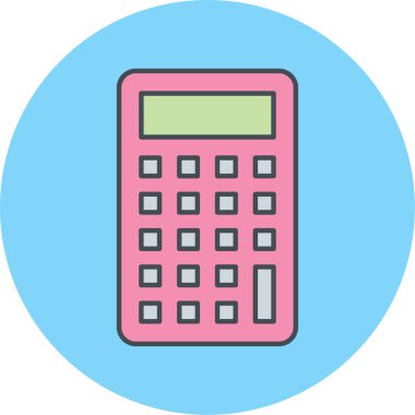 hesap makinesi simgesi vektör illüstrasyonu