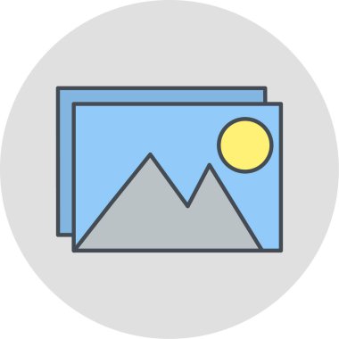 fotoğraf simgesi vektör illüstrasyonu