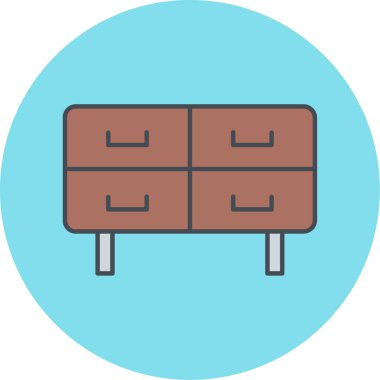 mobilya ikonu vektör illüstrasyonu