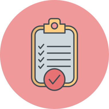 Kontrol listesi. Web simgesi basit tasarım