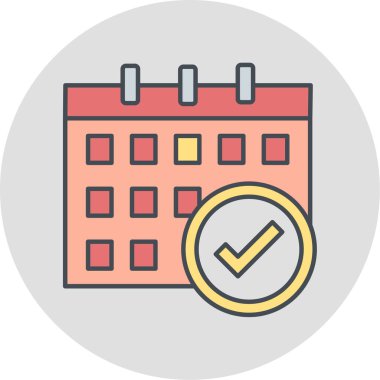 Takvim simgesi vektör illüstrasyonu