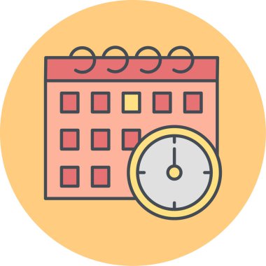 Takvim simgesi vektör illüstrasyonu