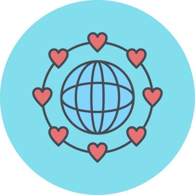 Kalp. Web simgesi basit tasarım