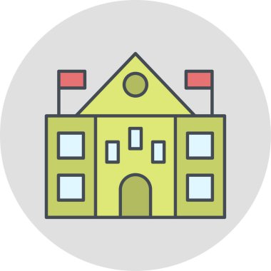 Modern yapı simgesinin vektör illüstrasyonu