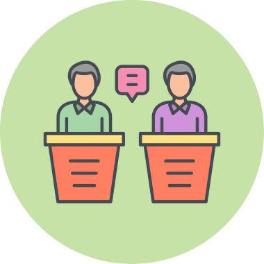 İş insanları vektör simgesi modern basit illüstrasyon