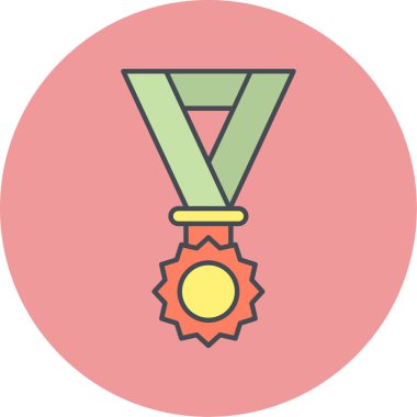 Madalya. Web simgesi basit illüstrasyon