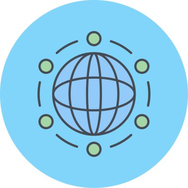 küresel ağ. Basit resimleme