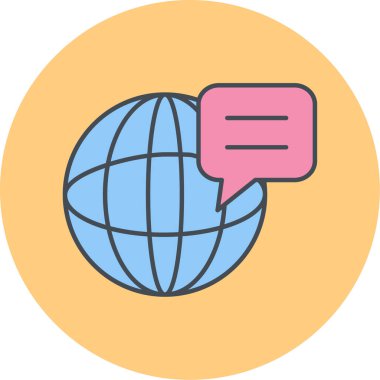 Sohbet simgesinin vektör illüstrasyonu