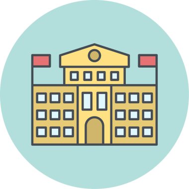 Üniversite vektör simgesi modern basit illüstrasyon