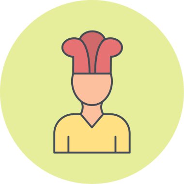 Şef simge vektör illüstrasyonu