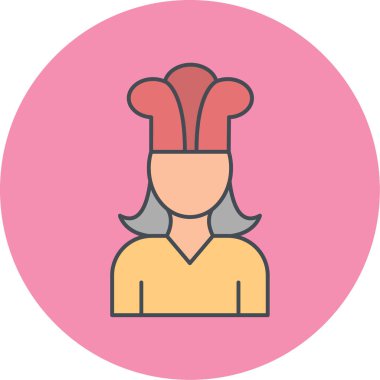 Şef simge vektör illüstrasyonu