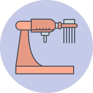 Bir matkap simgesinin vektör illüstrasyonu