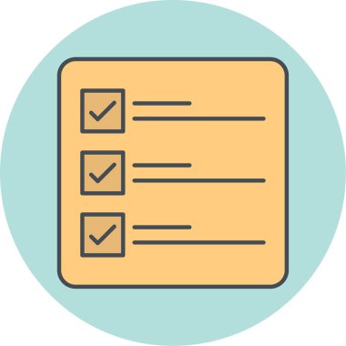 Kontrol listesi. Web simgesi basit illüstrasyon