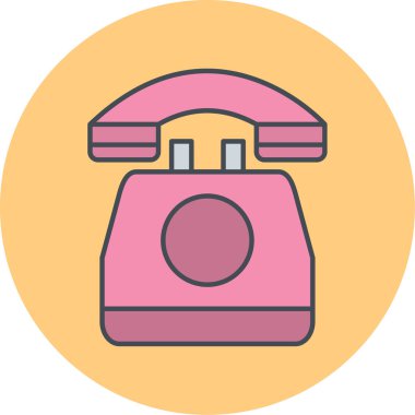 Telefonunuz var. Web simgesi basit illüstrasyon