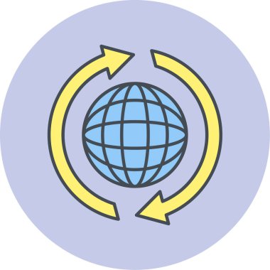 Seo ve ağ simgesinin vektör illüstrasyonu