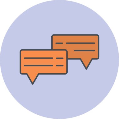 Konuş. Web simgesi basit illüstrasyon