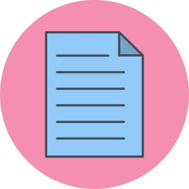 belge simgesi vektör illüstrasyonu