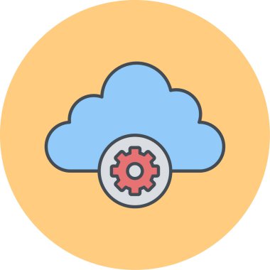 Bulut. Web simgesi basit illüstrasyon