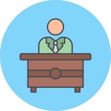 İş adamı simgesinin vektör illüstrasyonu